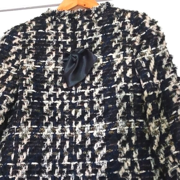 NWOT Amen Wardy Aspen Metallic Tweed Mid Length Designer Jacket Size FR 38 - Picture 8 of 17